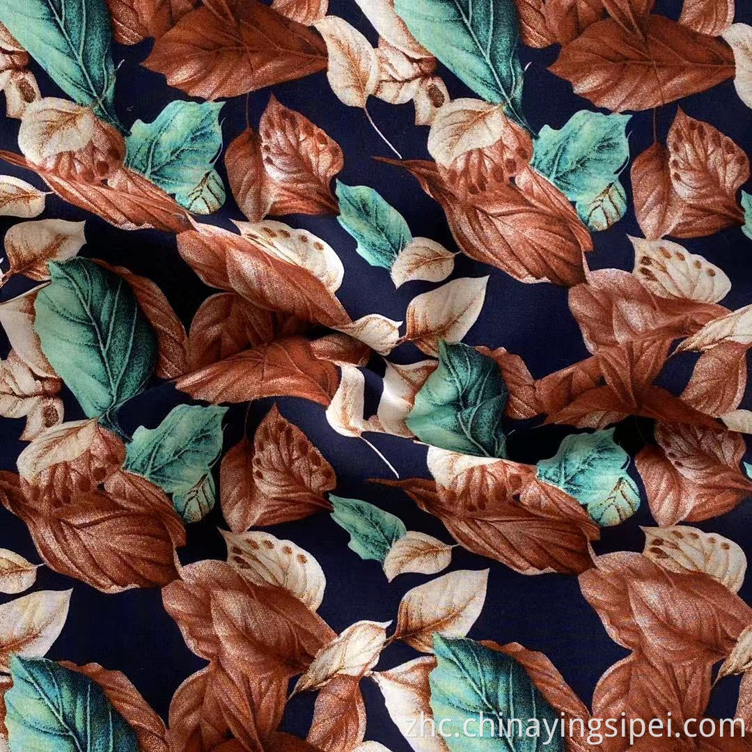 ISP纺织女装布料织物普通编织的人造丝纺织品材料印花织物用于礼服